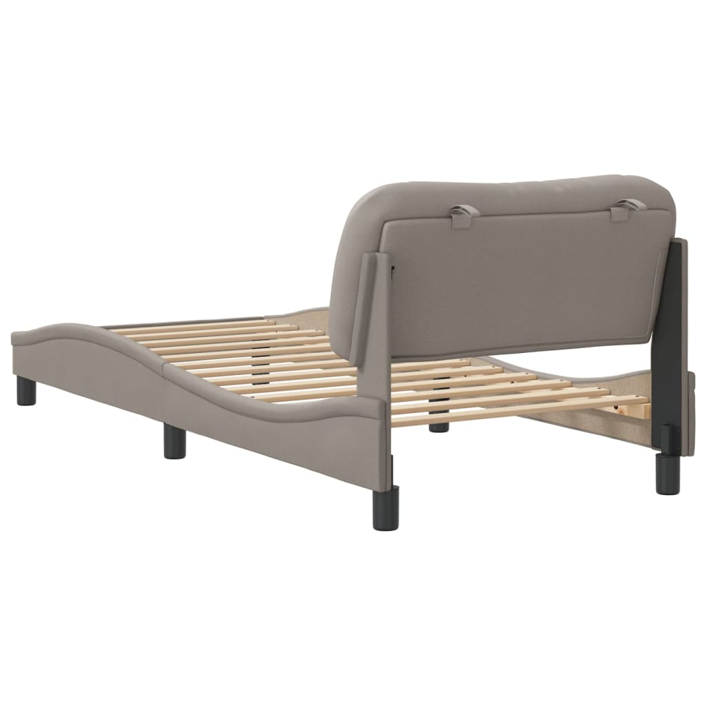Bedframe zonder matras "Hvar" 90x200 cm stof taupe is nu te koop bij PeponiXL, paradijselijk wonen!