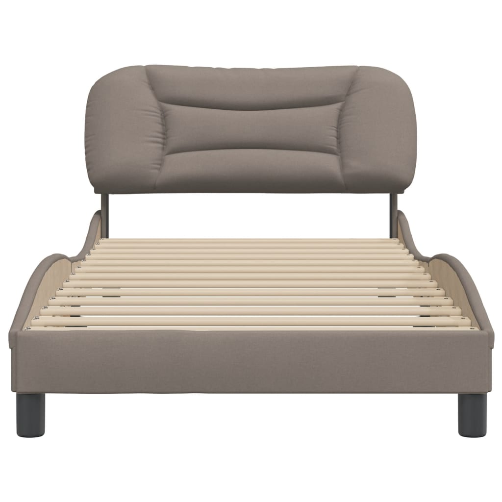 Bedframe zonder matras "Hvar" 100x200 cm stof taupe is nu te koop bij PeponiXL, paradijselijk wonen!