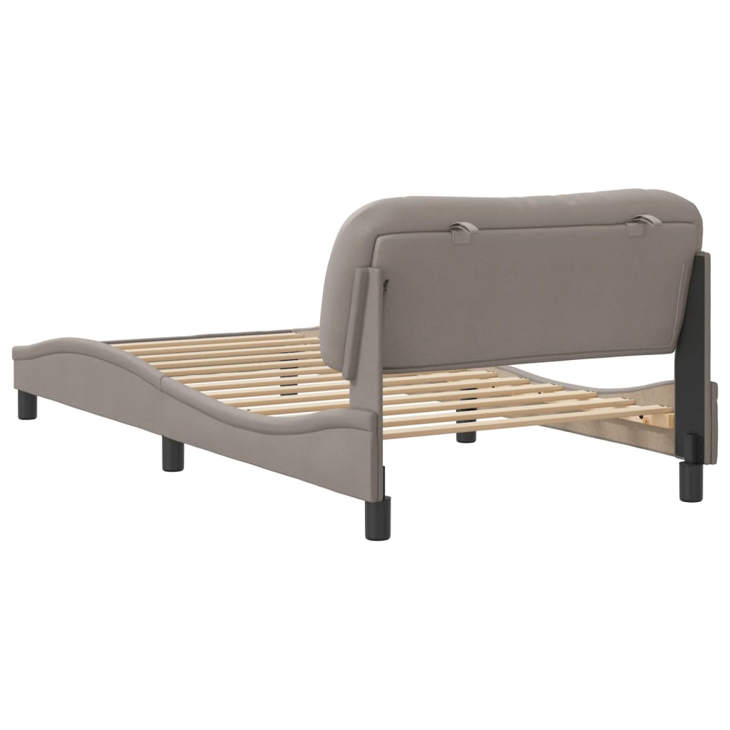 Bedframe zonder matras "Hvar" 100x200 cm stof taupe is nu te koop bij PeponiXL, paradijselijk wonen!