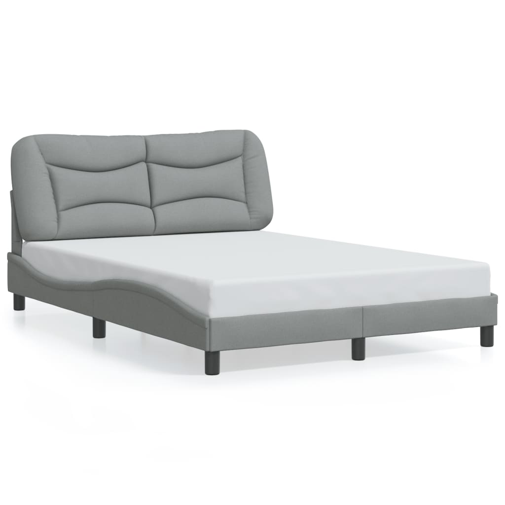 Bedframe zonder matras "Hvar" 120x200 cm stof lichtgrijs is nu te koop bij PeponiXL, paradijselijk wonen!