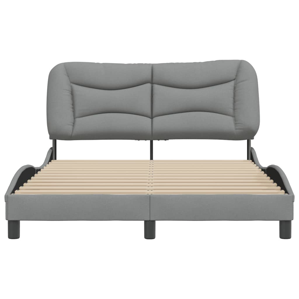 Bedframe zonder matras "Hvar" 120x200 cm stof lichtgrijs is nu te koop bij PeponiXL, paradijselijk wonen!