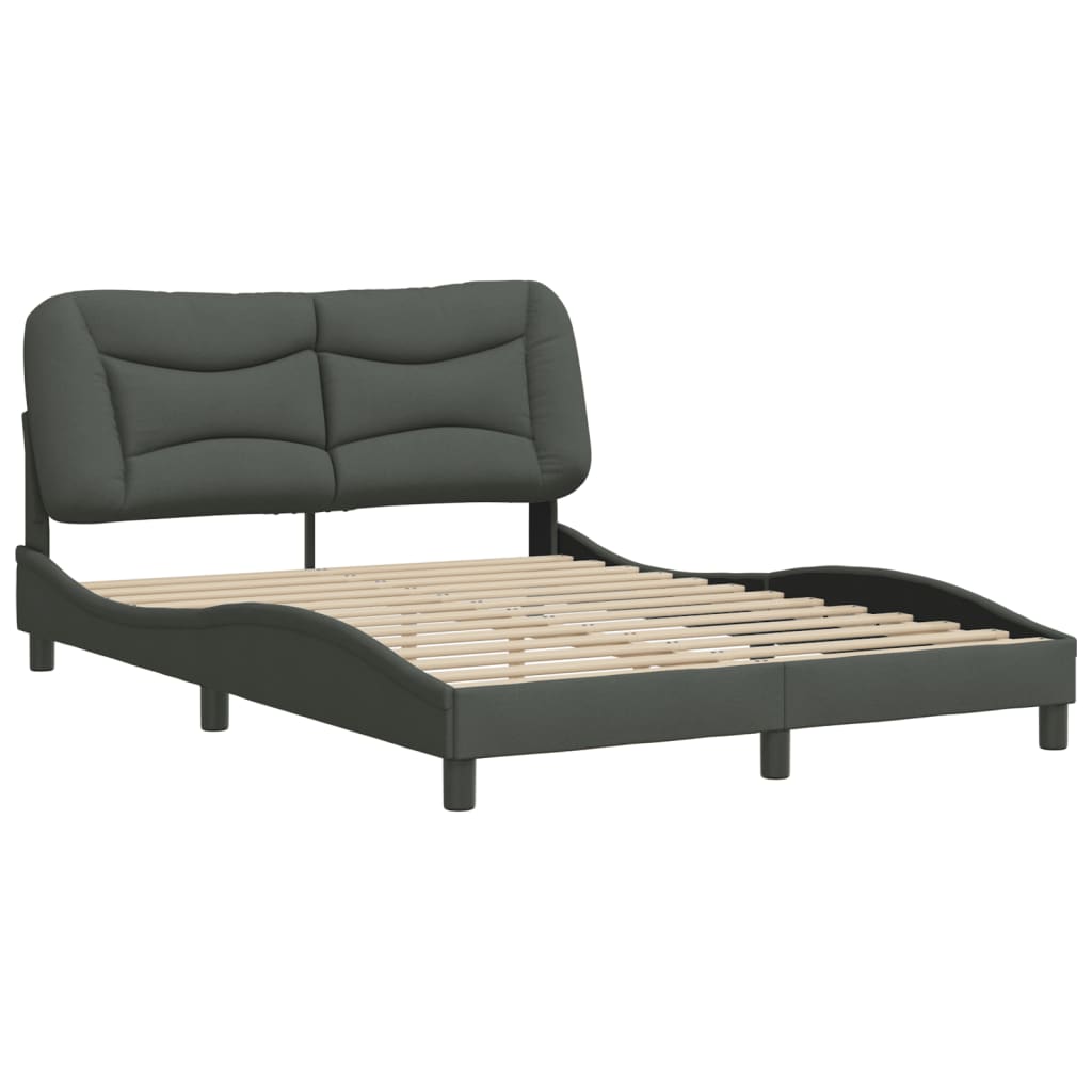 Bedframe zonder matras "Hvar" 120x200 cm stof donkergrijs is nu te koop bij PeponiXL, paradijselijk wonen!