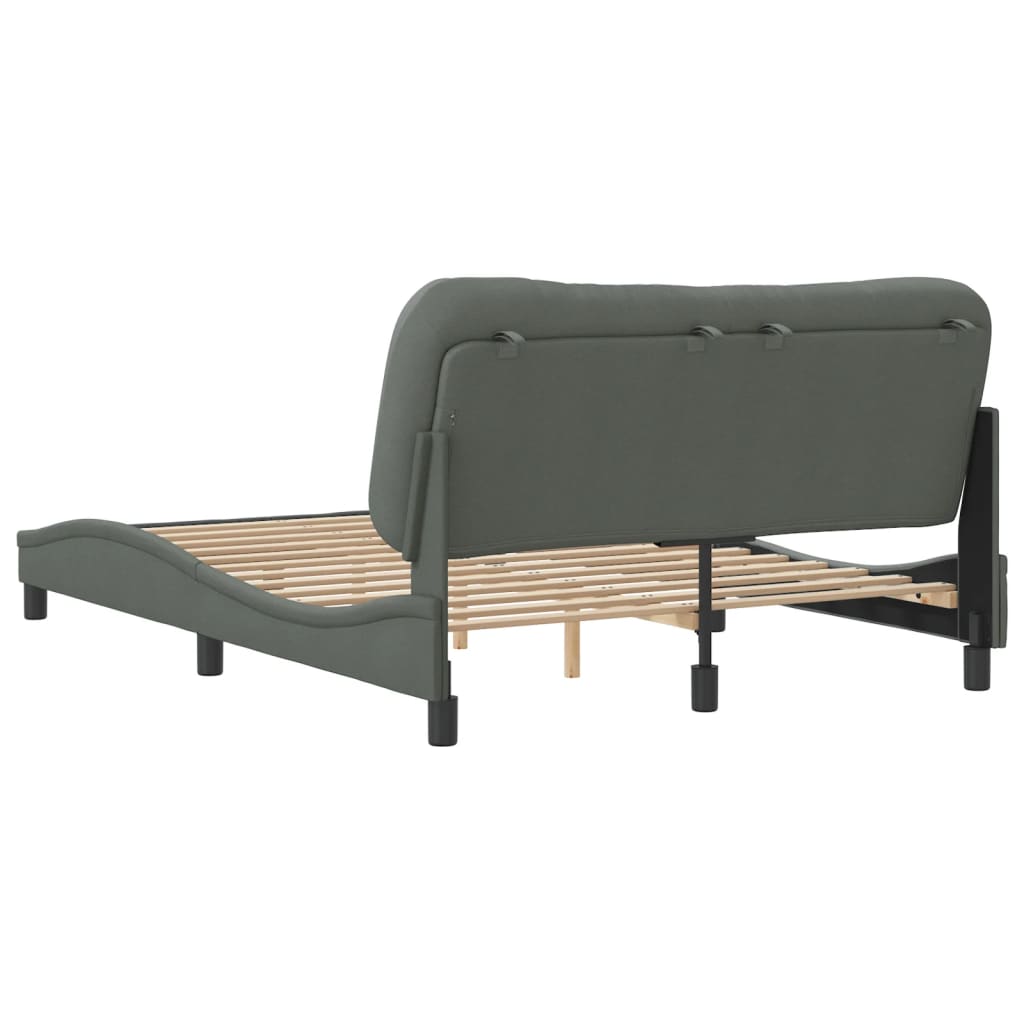 Bedframe zonder matras "Hvar" 120x200 cm stof donkergrijs is nu te koop bij PeponiXL, paradijselijk wonen!