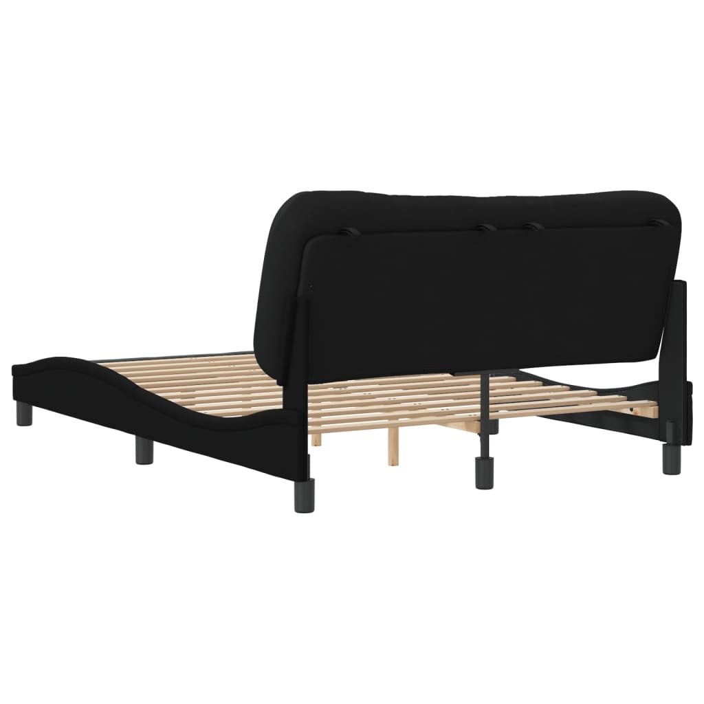 Bedframe zonder matras "Hvar" 120x200 cm stof zwart is nu te koop bij PeponiXL, paradijselijk wonen!