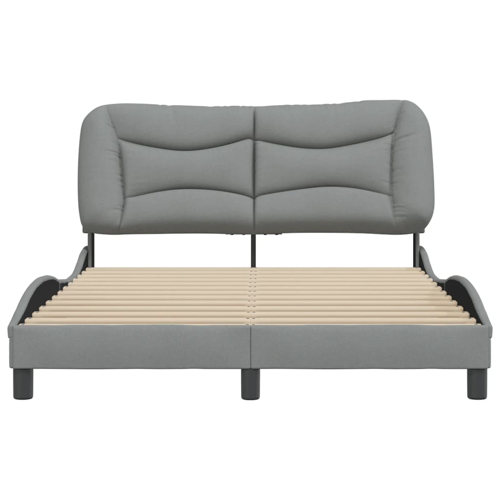 Bedframe zonder matras "Hvar" stof lichtgrijs 140x190 cm is nu te koop bij PeponiXL, paradijselijk wonen!