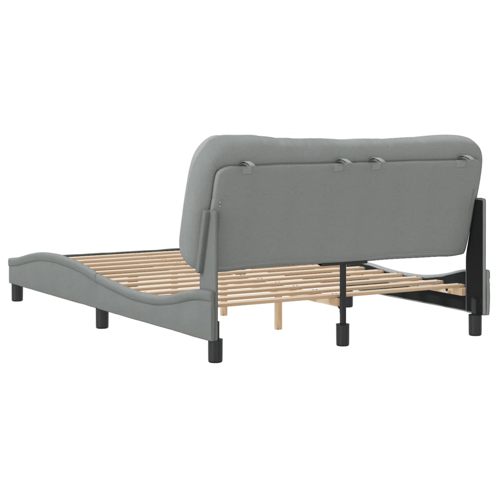 Bedframe zonder matras "Hvar" stof lichtgrijs 140x190 cm is nu te koop bij PeponiXL, paradijselijk wonen!