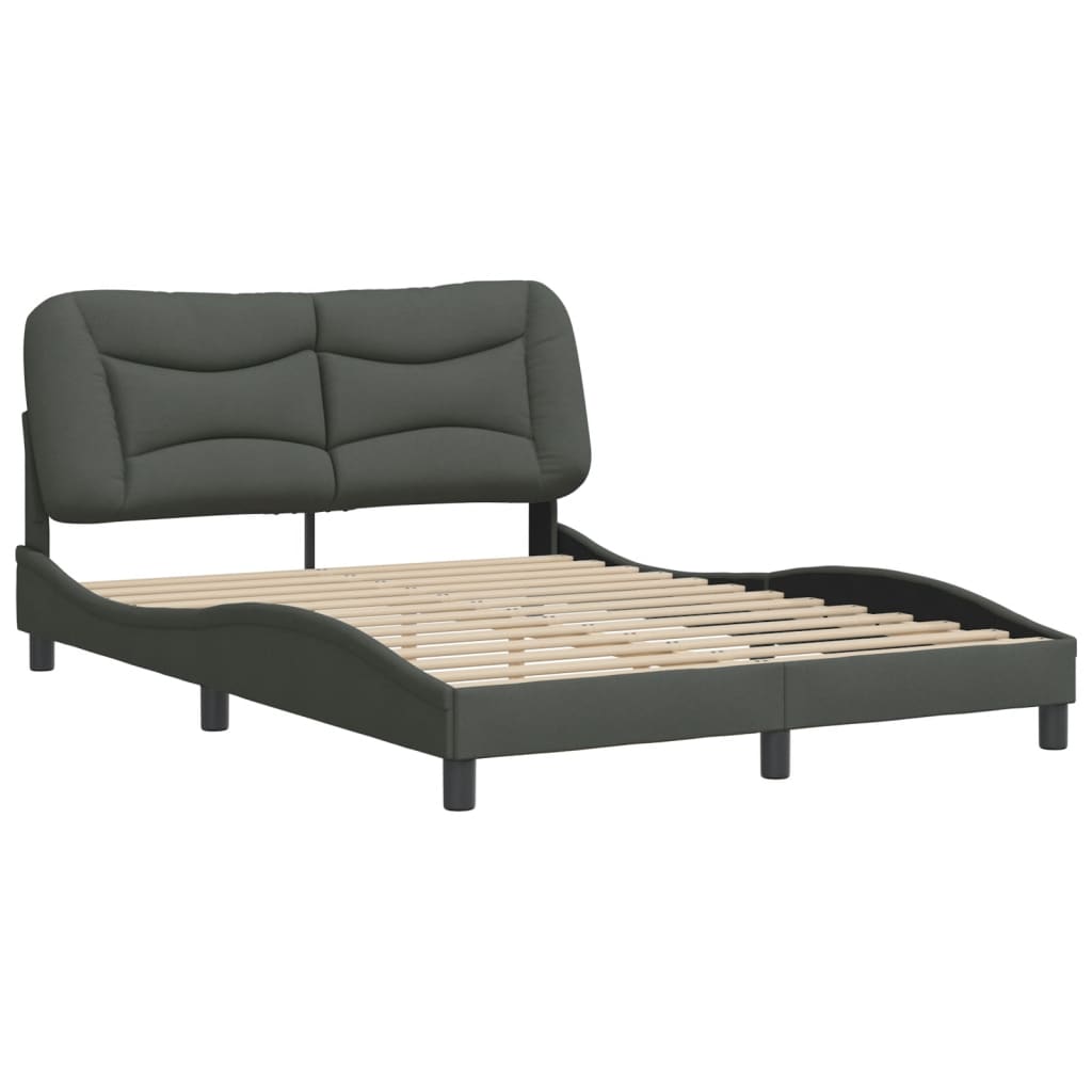 Bedframe zonder matras "Hvar" stof donkergrijs 140x190 cm is nu te koop bij PeponiXL, paradijselijk wonen!