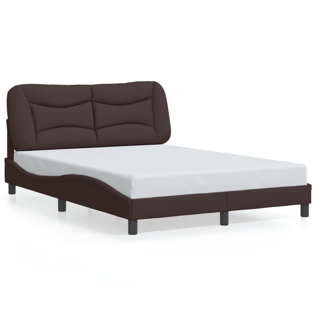 Bedframe zonder matras "Hvar" stof donkerbruin 140x190 cm is nu te koop bij PeponiXL, paradijselijk wonen!