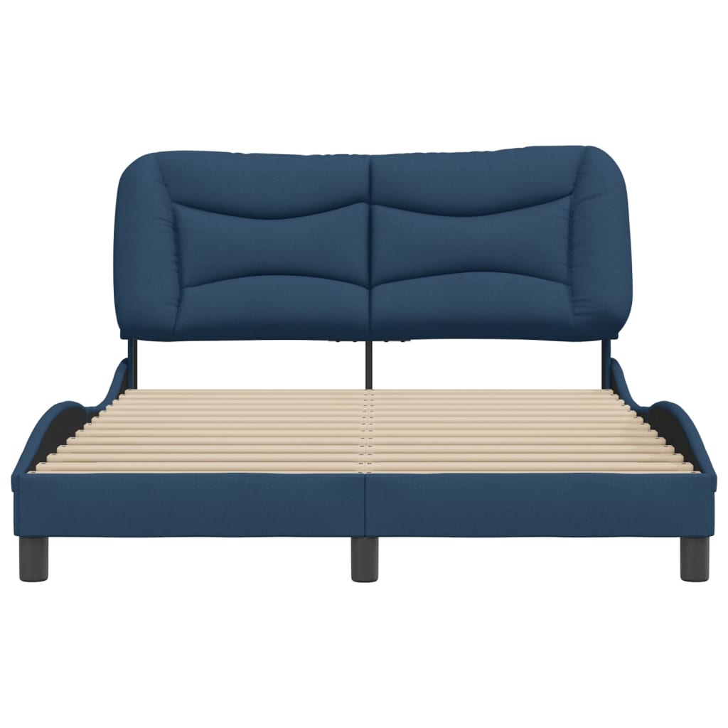 Bedframe zonder matras "Hvar" stof blauw 140x190 cm is nu te koop bij PeponiXL, paradijselijk wonen!