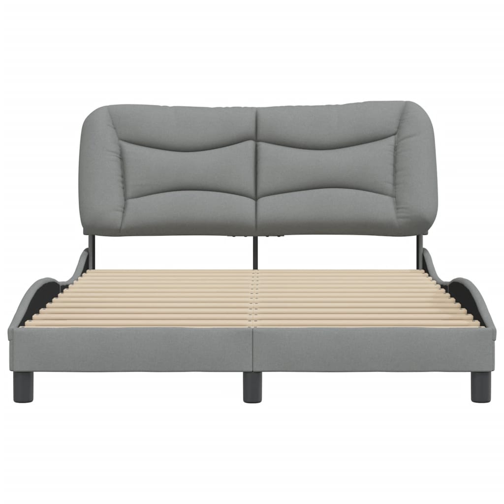Bedframe zonder matras "Hvar" stof lichtgrijs 140x200 cm is nu te koop bij PeponiXL, paradijselijk wonen!