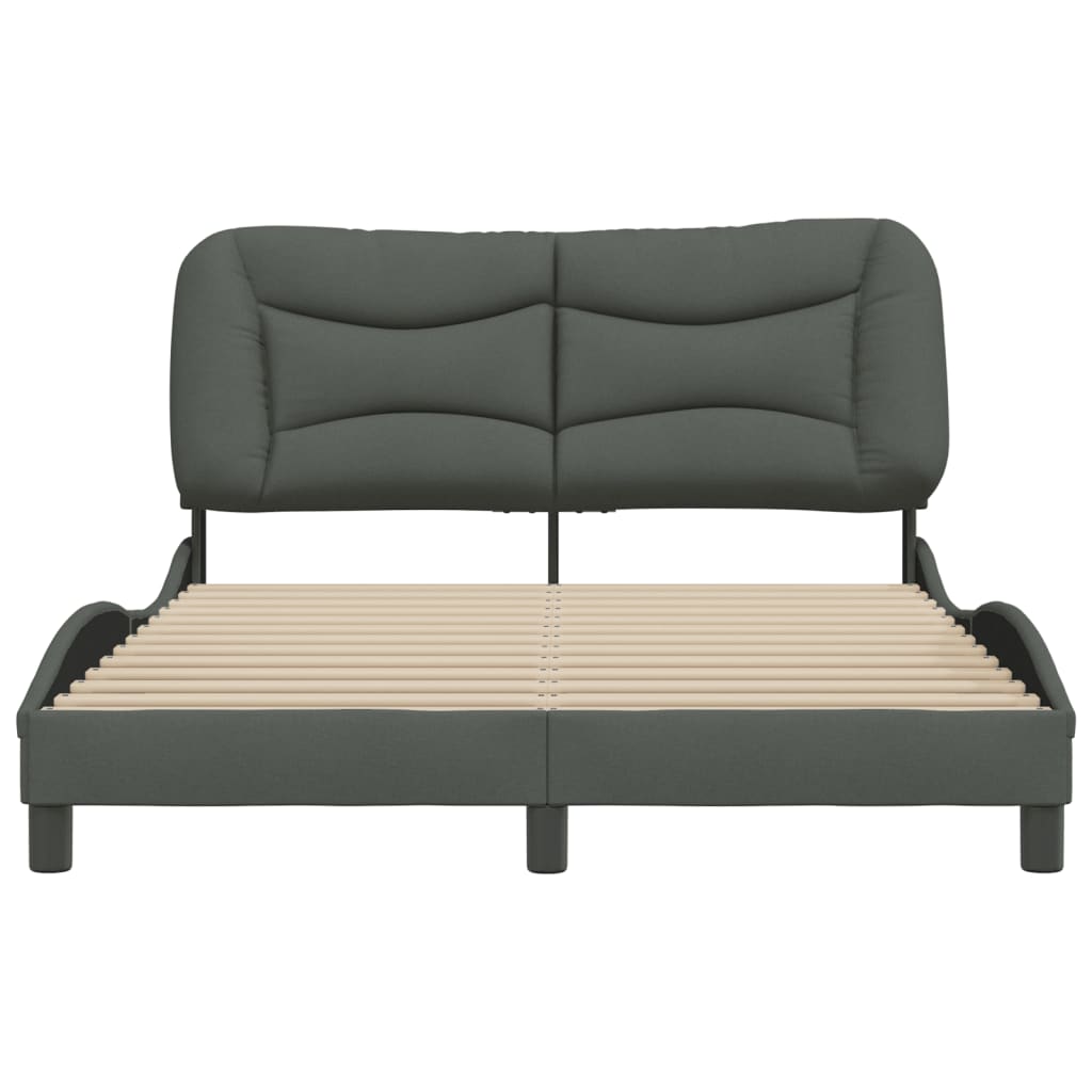 Bedframe zonder matras "Hvar" stof donkergrijs 140x200 cm is nu te koop bij PeponiXL, paradijselijk wonen!