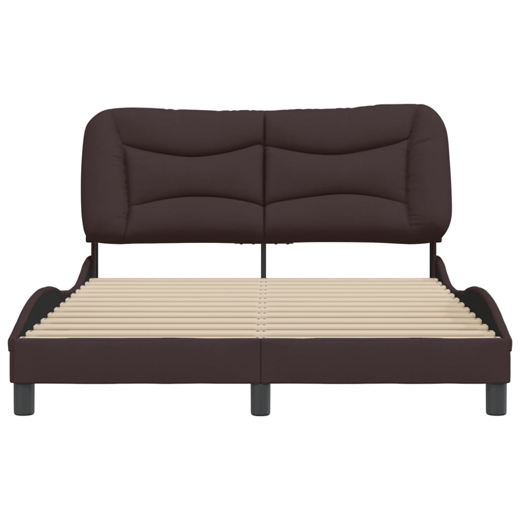 Bedframe zonder matras "Hvar" stof donkerbruin 140x200 cm is nu te koop bij PeponiXL, paradijselijk wonen!