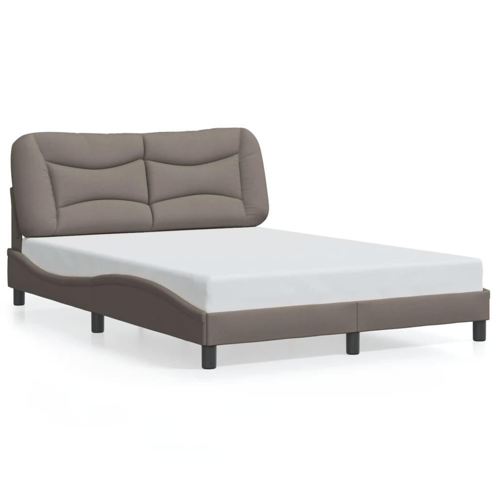 Bedframe zonder matras "Hvar" stof taupe 140x200 cm is nu te koop bij PeponiXL, paradijselijk wonen!