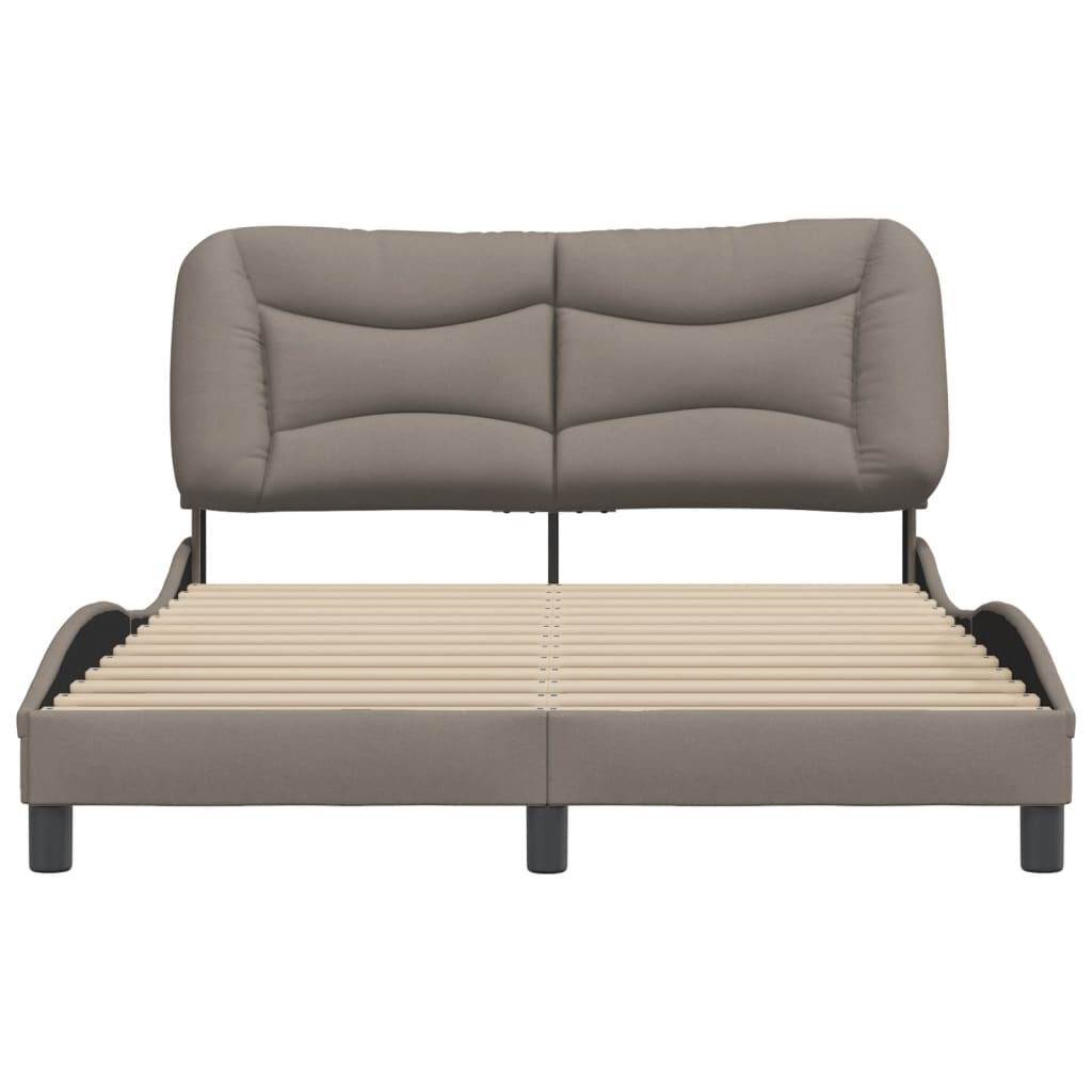 Bedframe zonder matras "Hvar" stof taupe 140x200 cm is nu te koop bij PeponiXL, paradijselijk wonen!