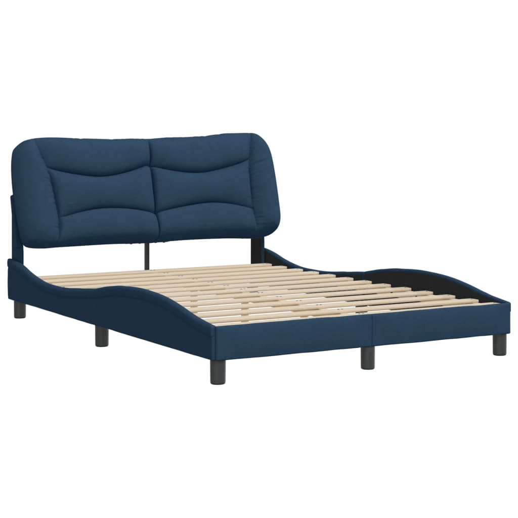 Bedframe zonder matras "Hvar" stof blauw 140x200 cm is nu te koop bij PeponiXL, paradijselijk wonen!