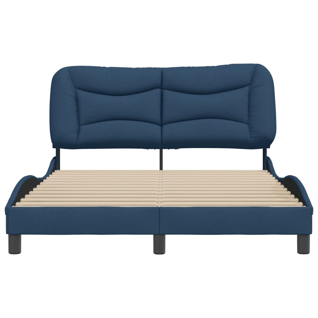 Bedframe zonder matras "Hvar" stof blauw 140x200 cm is nu te koop bij PeponiXL, paradijselijk wonen!
