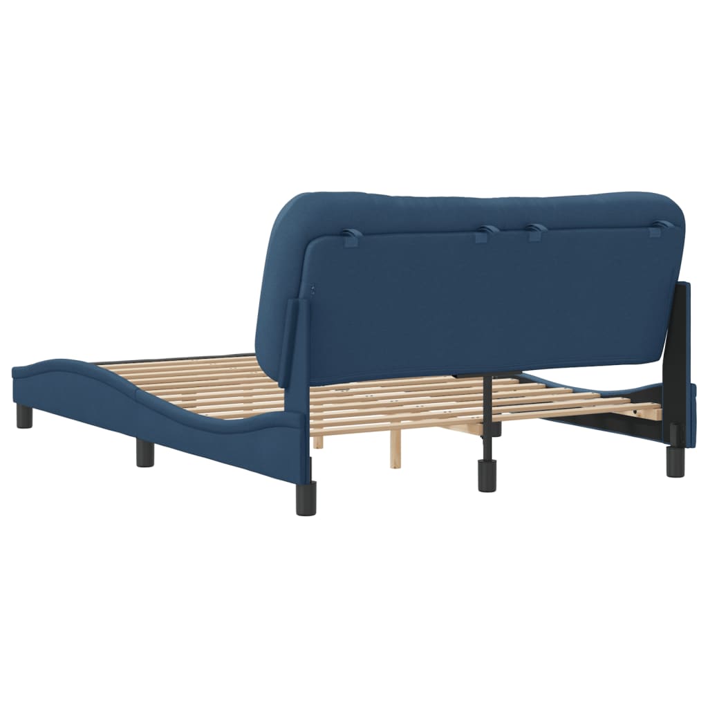 Bedframe zonder matras "Hvar" stof blauw 140x200 cm is nu te koop bij PeponiXL, paradijselijk wonen!