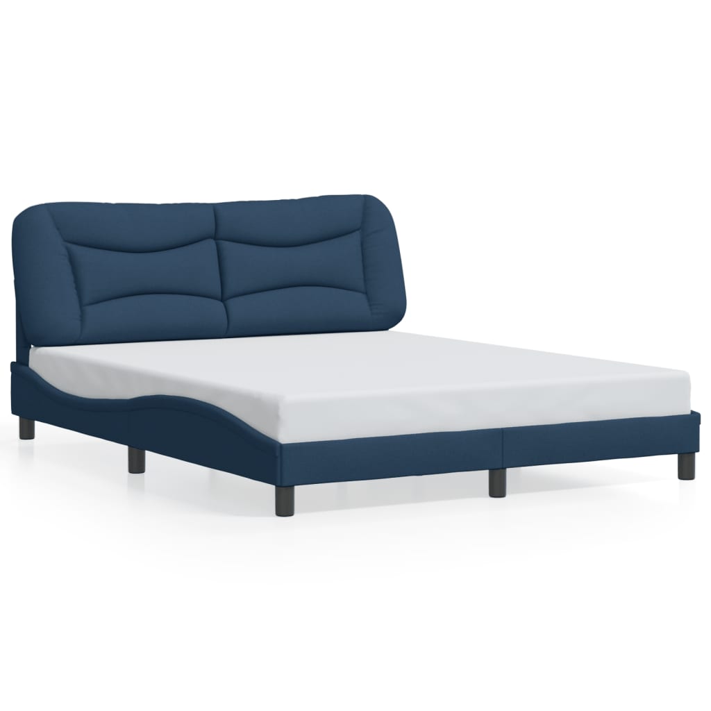 Bedframe zonder matras "Hvar" stof blauw 160x200 cm is nu te koop bij PeponiXL, paradijselijk wonen!