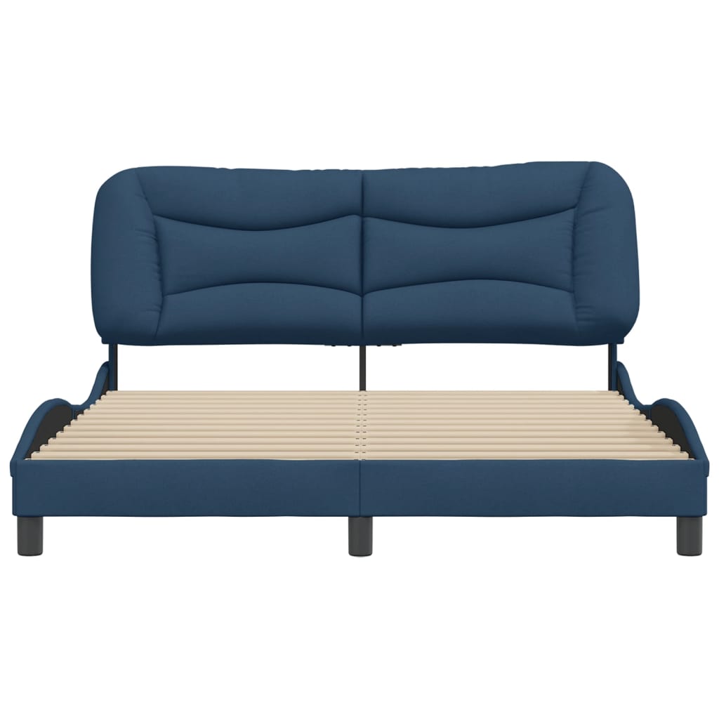Bedframe zonder matras "Hvar" stof blauw 160x200 cm is nu te koop bij PeponiXL, paradijselijk wonen!