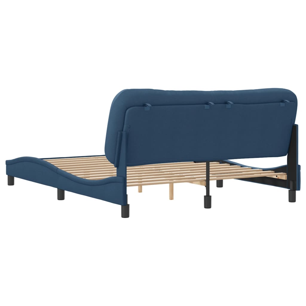 Bedframe zonder matras "Hvar" stof blauw 160x200 cm is nu te koop bij PeponiXL, paradijselijk wonen!