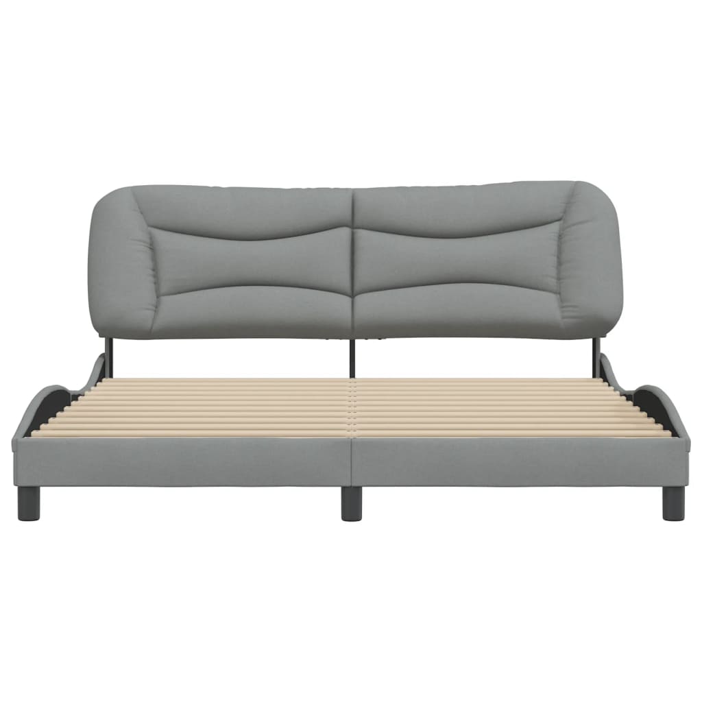 Bedframe zonder matras "Hvar" stof lichtgrijs 180x200 cm is nu te koop bij PeponiXL, paradijselijk wonen!