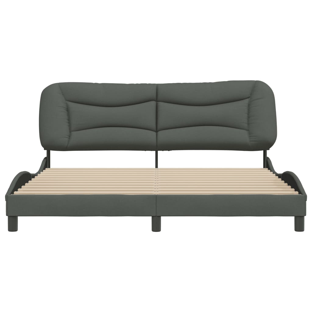 Bedframe zonder matras "Hvar" stof donkergrijs 180x200 cm is nu te koop bij PeponiXL, paradijselijk wonen!