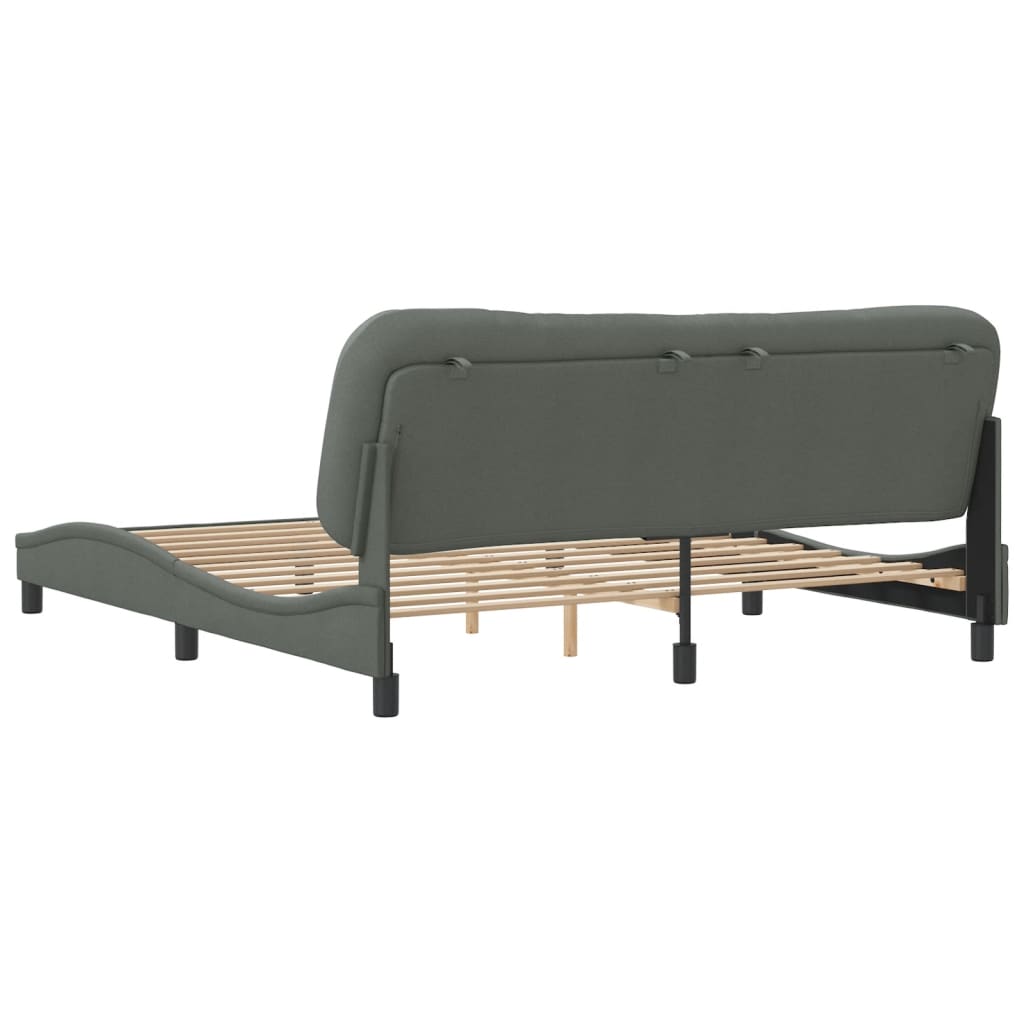Bedframe zonder matras "Hvar" stof donkergrijs 180x200 cm is nu te koop bij PeponiXL, paradijselijk wonen!