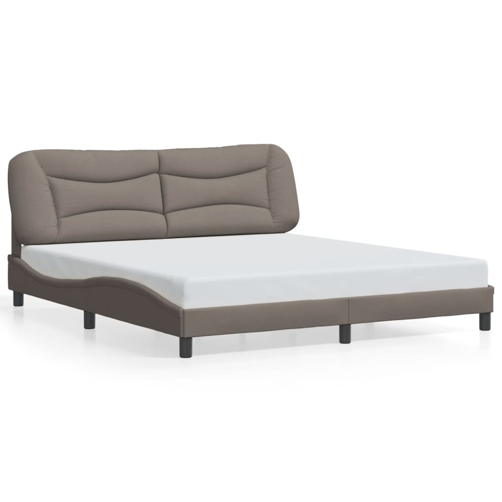Bedframe zonder matras "Hvar" stof taupe 180x200 cm is nu te koop bij PeponiXL, paradijselijk wonen!
