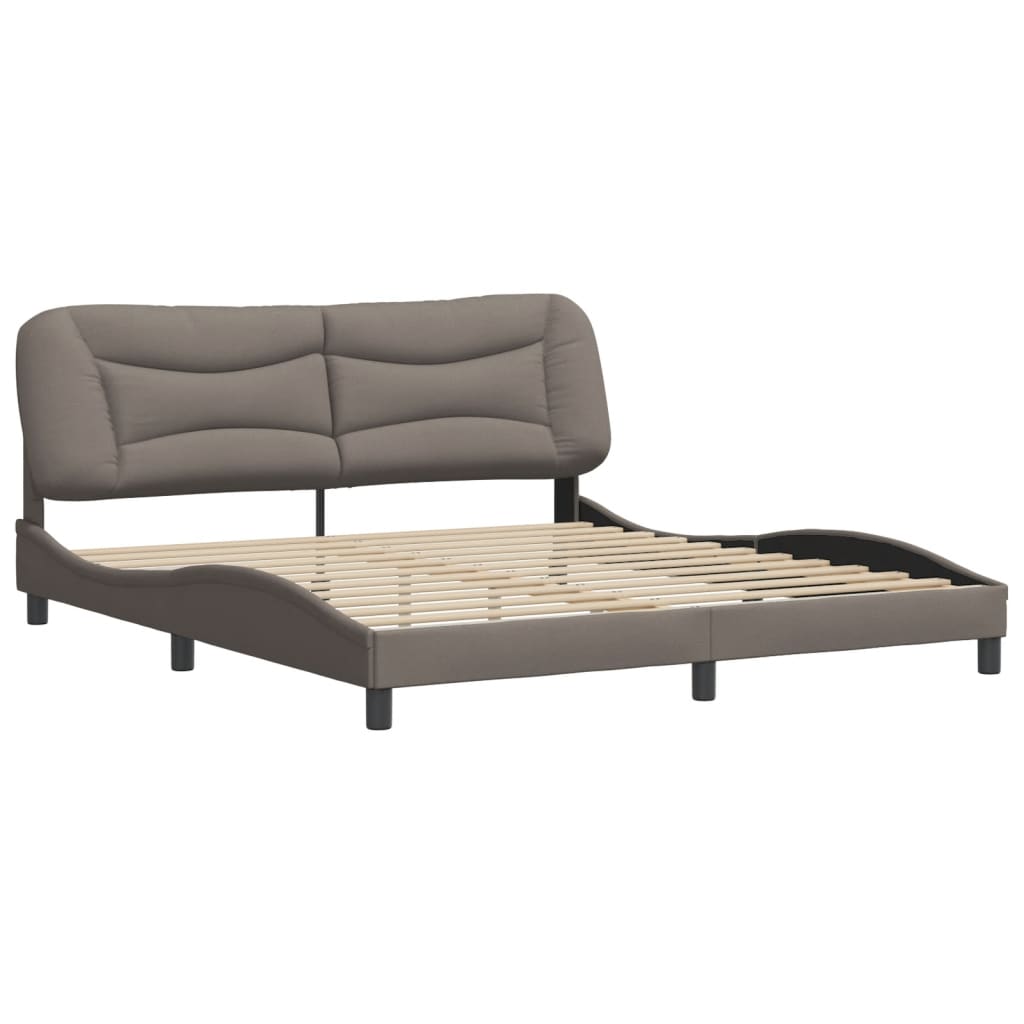 Bedframe zonder matras "Hvar" stof taupe 180x200 cm is nu te koop bij PeponiXL, paradijselijk wonen!