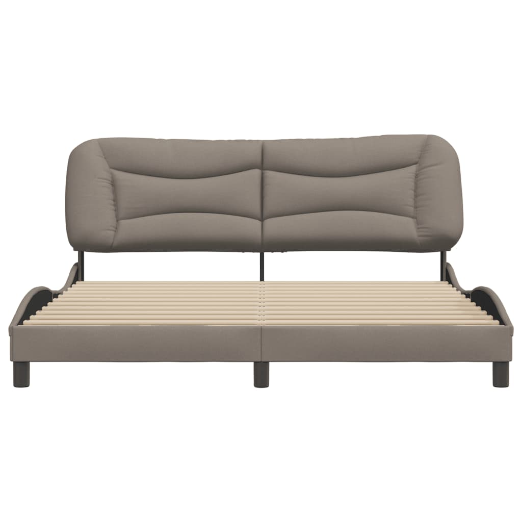 Bedframe zonder matras "Hvar" stof taupe 180x200 cm is nu te koop bij PeponiXL, paradijselijk wonen!