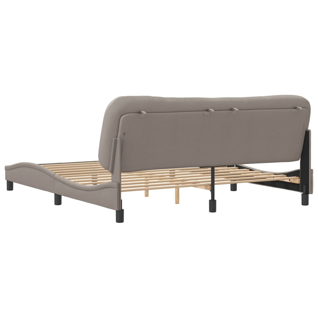 Bedframe zonder matras "Hvar" stof taupe 180x200 cm is nu te koop bij PeponiXL, paradijselijk wonen!