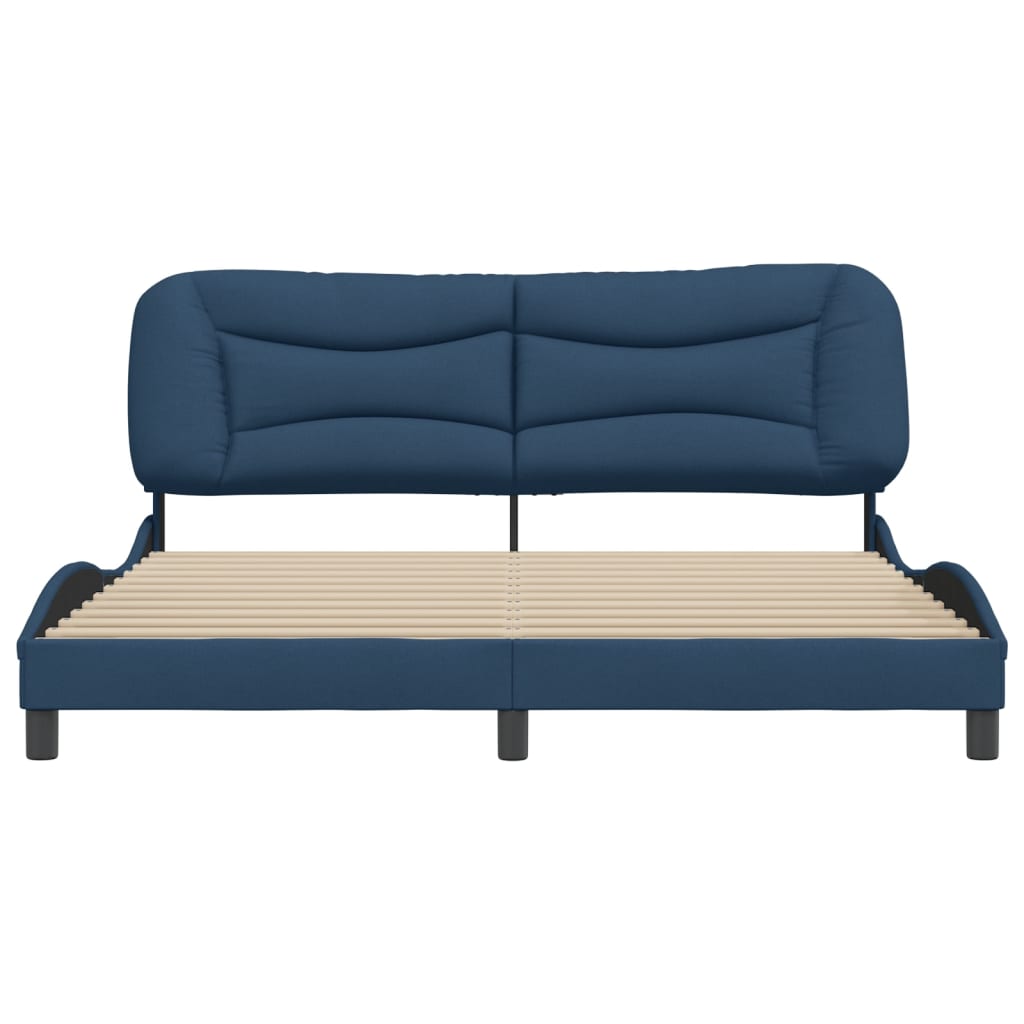 Bedframe zonder matras "Hvar" stof blauw 180x200 cm is nu te koop bij PeponiXL, paradijselijk wonen!