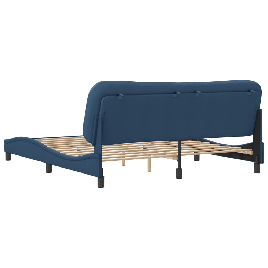Bedframe zonder matras "Hvar" stof blauw 180x200 cm is nu te koop bij PeponiXL, paradijselijk wonen!