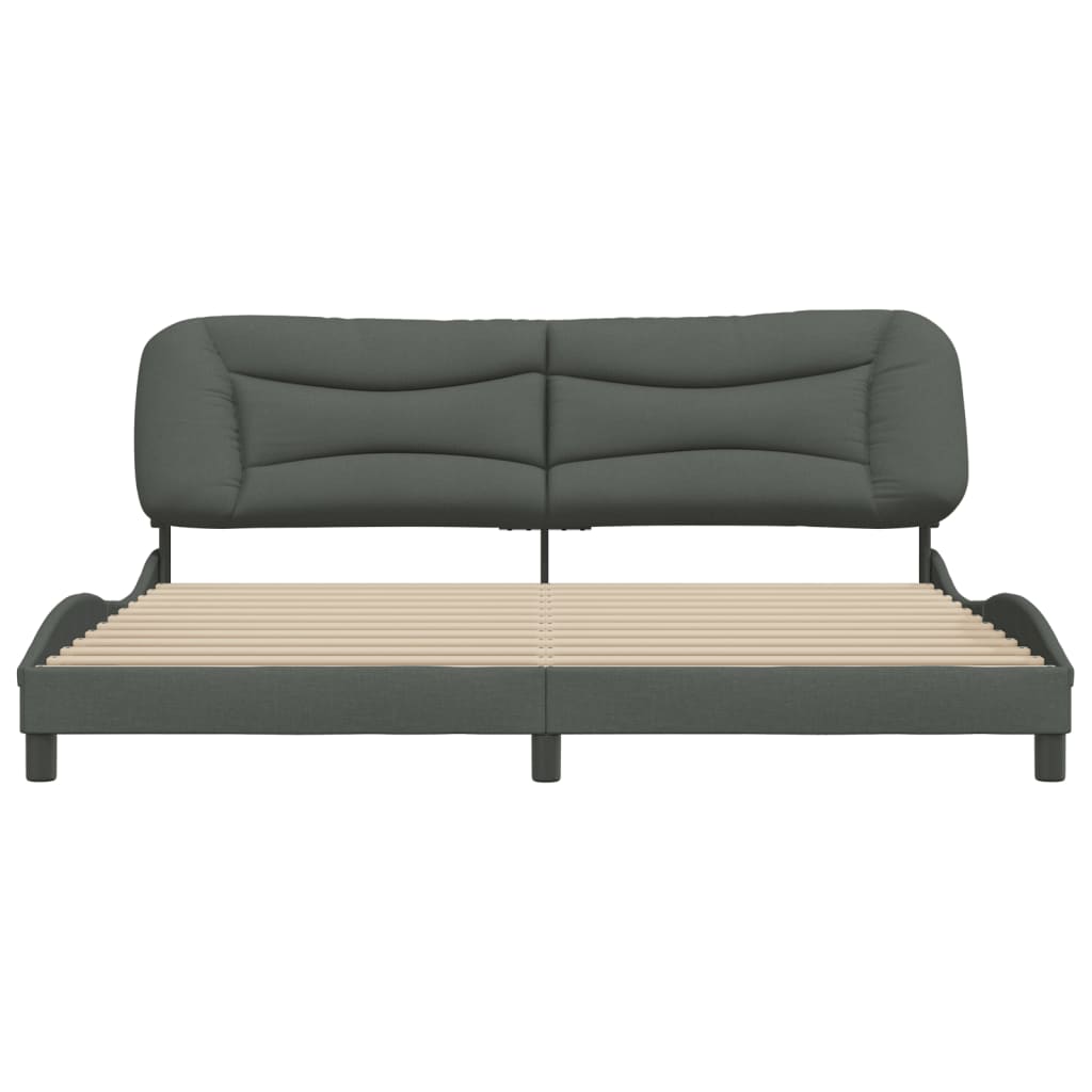 Bedframe zonder matras "Hvar" stof donkergrijs 200x200 cm is nu te koop bij PeponiXL, paradijselijk wonen!