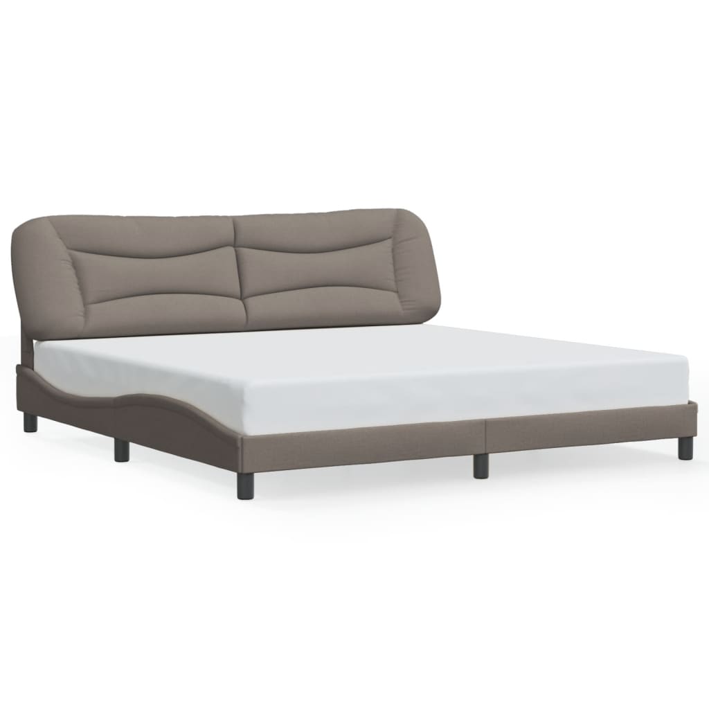 Bedframe zonder matras "Hvar" stof taupe 200x200 cm is nu te koop bij PeponiXL, paradijselijk wonen!