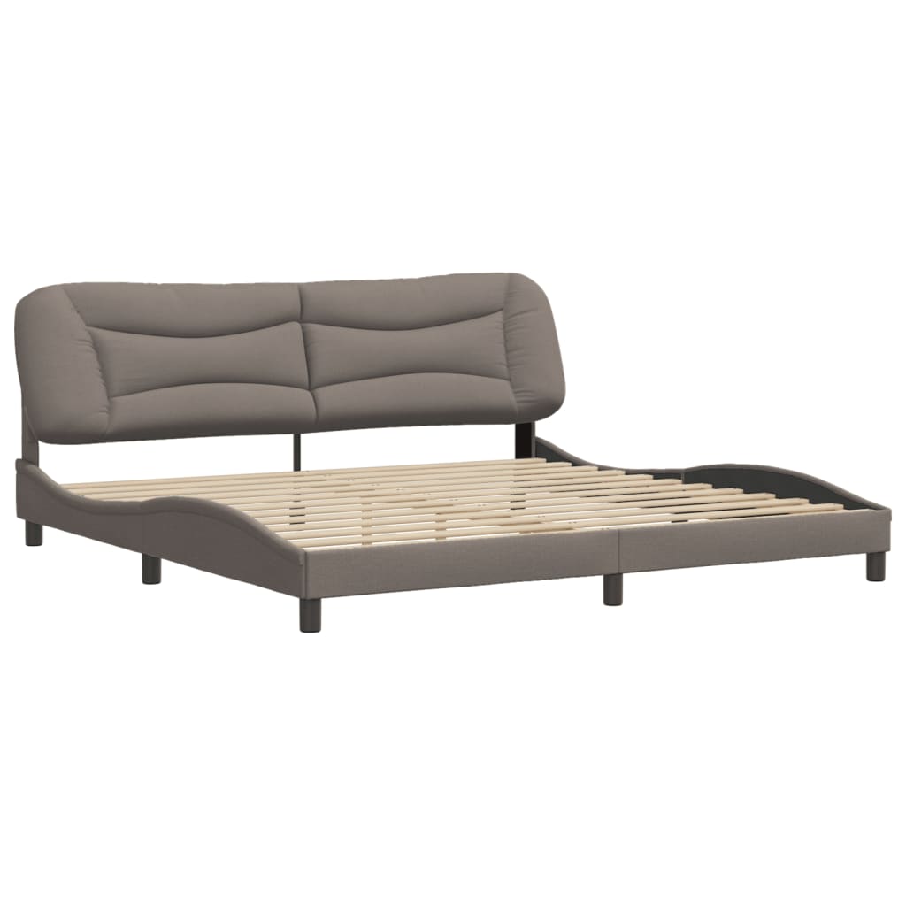 Bedframe zonder matras "Hvar" stof taupe 200x200 cm is nu te koop bij PeponiXL, paradijselijk wonen!