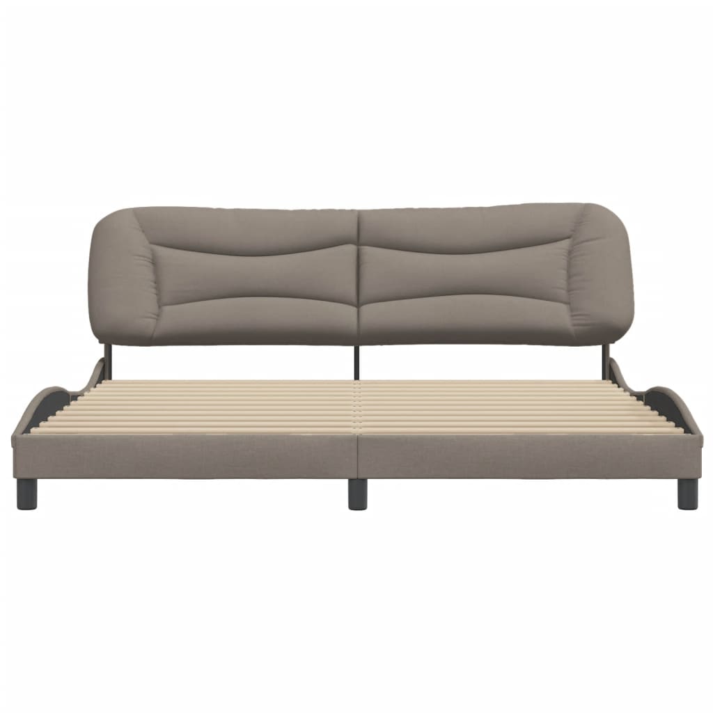 Bedframe zonder matras "Hvar" stof taupe 200x200 cm is nu te koop bij PeponiXL, paradijselijk wonen!