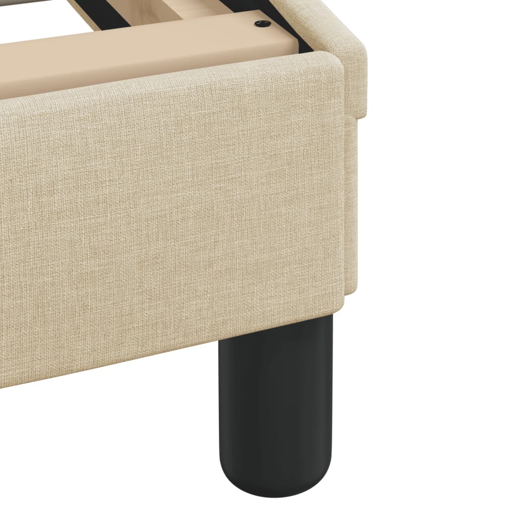 Bedframe zonder matras "Hvar" stof crèmekleurig 200x200 cm is nu te koop bij PeponiXL, paradijselijk wonen!