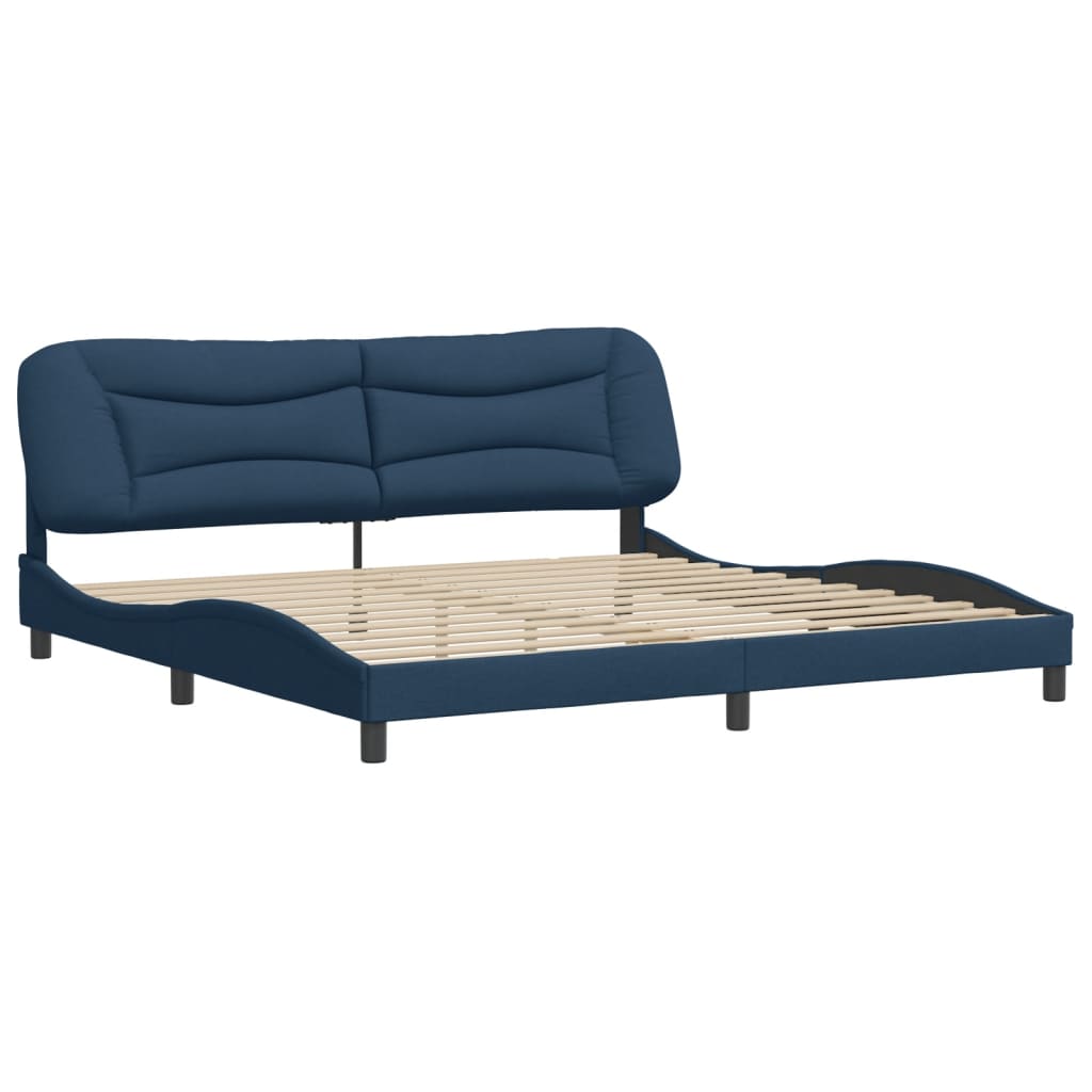 Bedframe zonder matras "Hvar" stof blauw 200x200 cm is nu te koop bij PeponiXL, paradijselijk wonen!