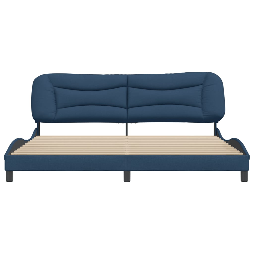 Bedframe zonder matras "Hvar" stof blauw 200x200 cm is nu te koop bij PeponiXL, paradijselijk wonen!