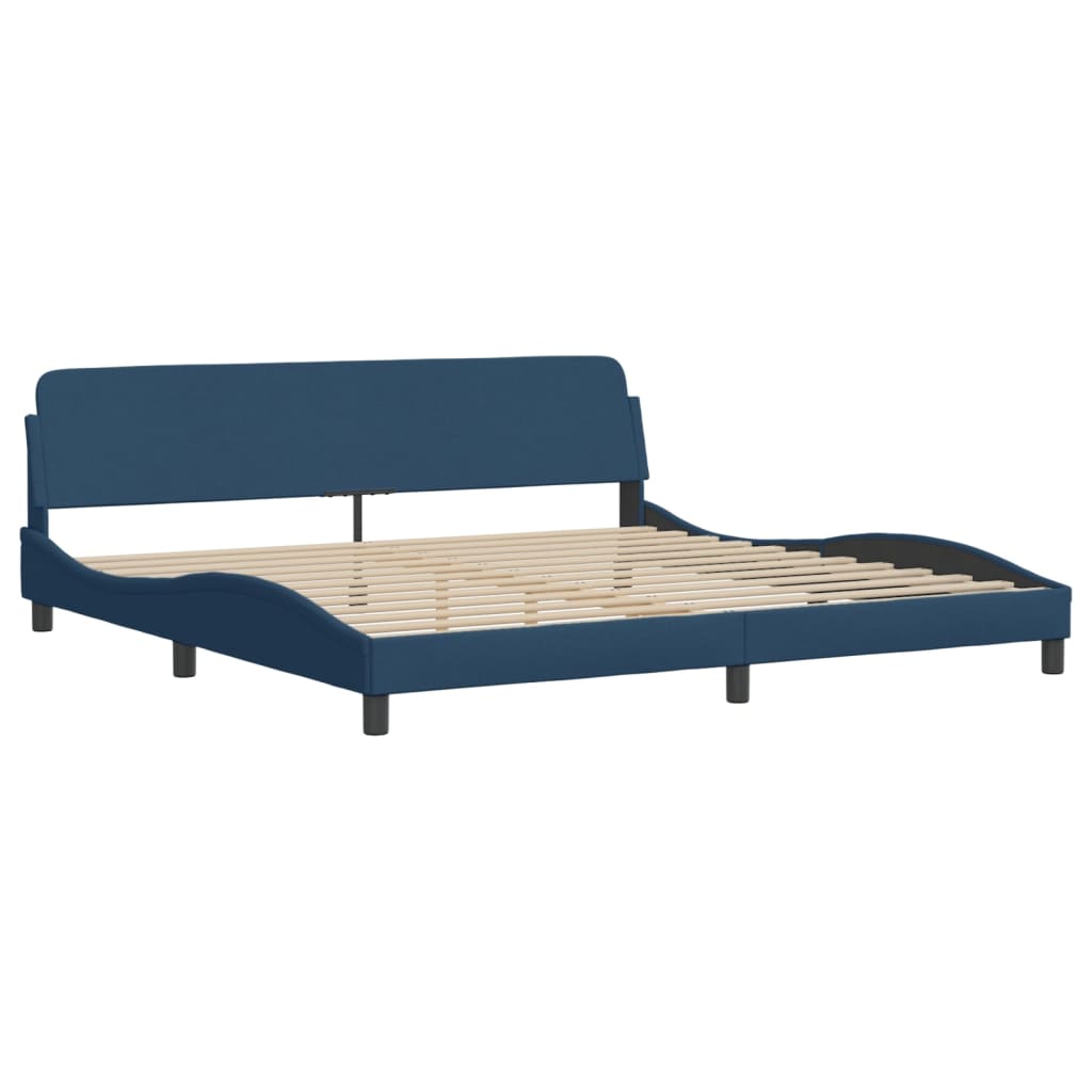 Bedframe zonder matras "Hvar" stof blauw 200x200 cm is nu te koop bij PeponiXL, paradijselijk wonen!
