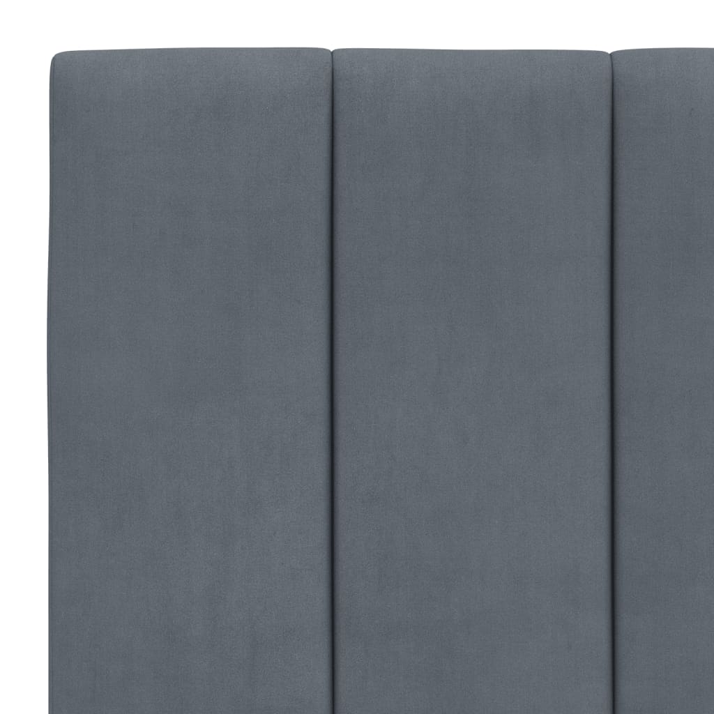Bedframe zonder matras "Hanko" 80x200 cm fluweel donkergrijs is nu te koop bij PeponiXL, paradijselijk wonen!