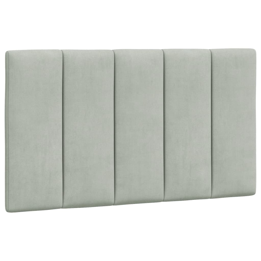 Bedframe zonder matras "Hanko" 90x200 cm fluweel lichtgrijs is nu te koop bij PeponiXL, paradijselijk wonen!