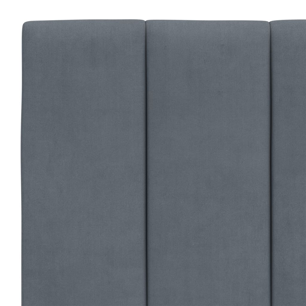 Bedframe zonder matras "Hanko" 120x200 cm fluweel donkergrijs is nu te koop bij PeponiXL, paradijselijk wonen!