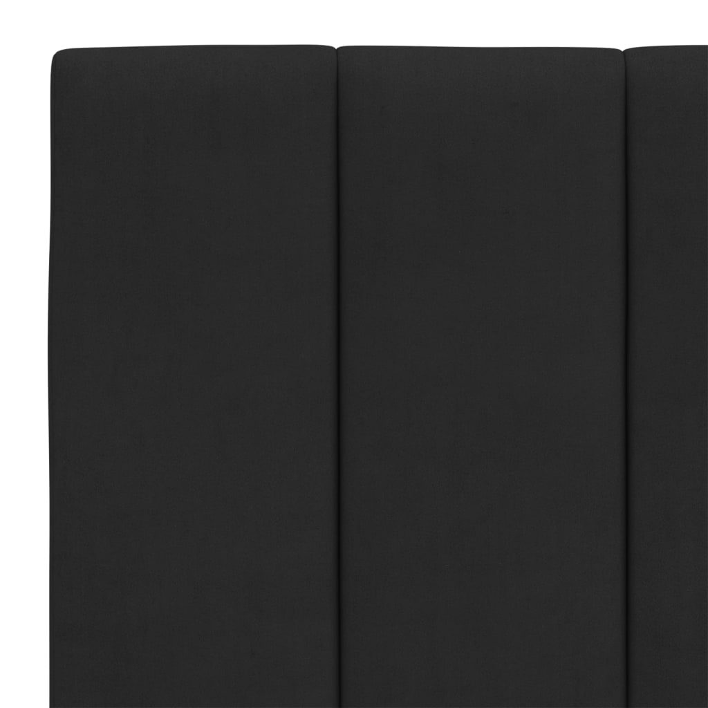 Bedframe zonder matras "Hanko" 140x200 cm fluweel zwart is nu te koop bij PeponiXL, paradijselijk wonen!