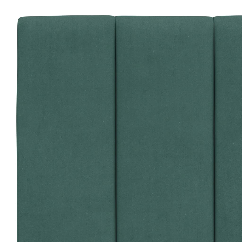 Bedframe zonder matras "Hanko" 140x200 cm fluweel donkergroen is nu te koop bij PeponiXL, paradijselijk wonen!