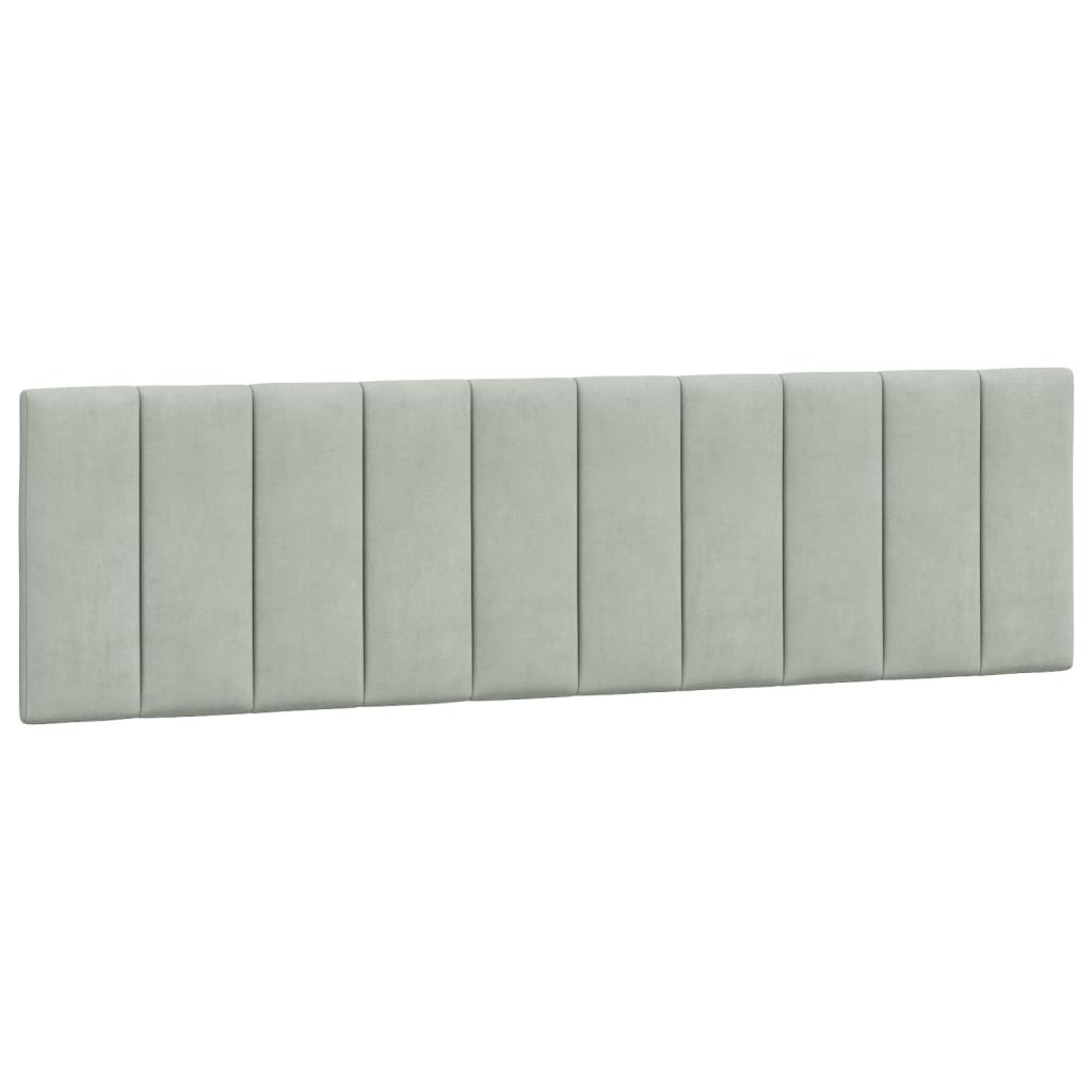 Bedframe zonder matras "Hanko" 180x200 cm fluweel lichtgrijs is nu te koop bij PeponiXL, paradijselijk wonen!