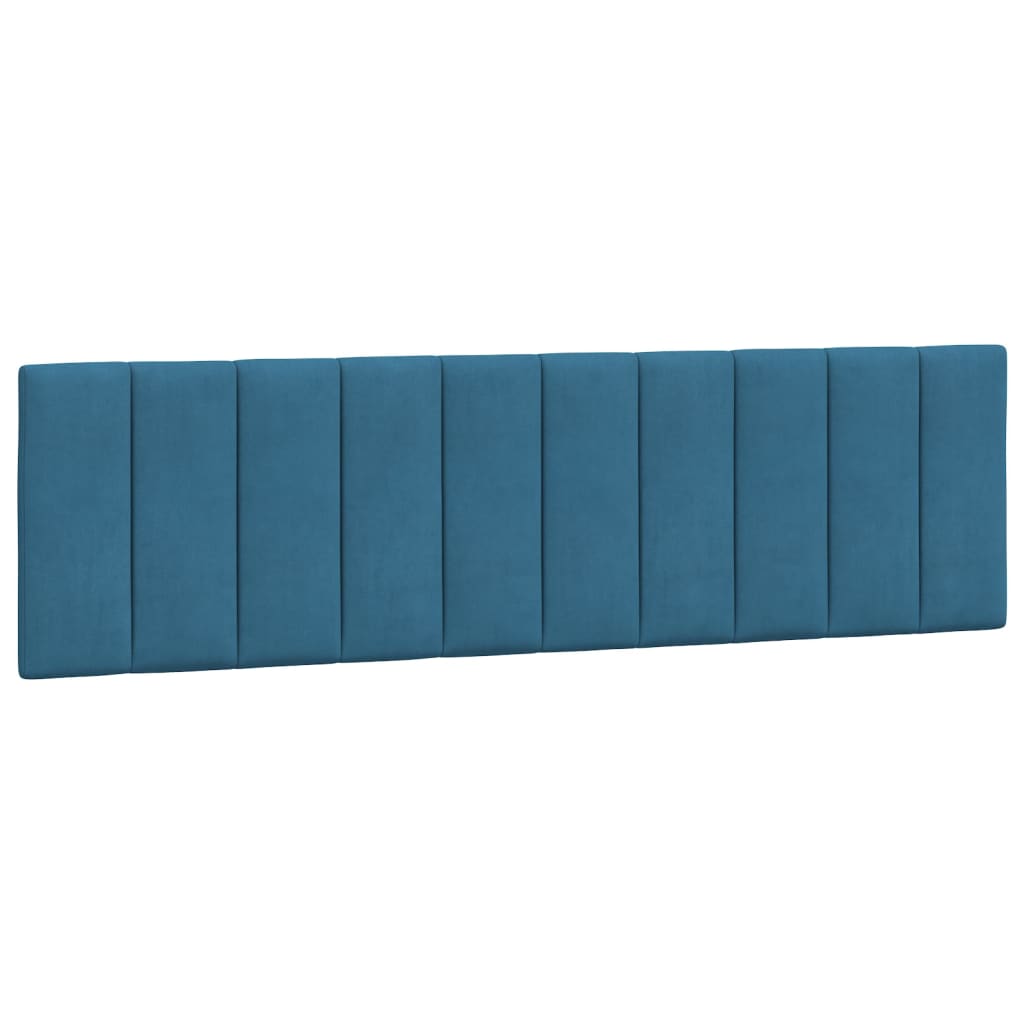 Bedframe zonder matras "Hanko" fluweel blauw 180x200 cm is nu te koop bij PeponiXL, paradijselijk wonen!
