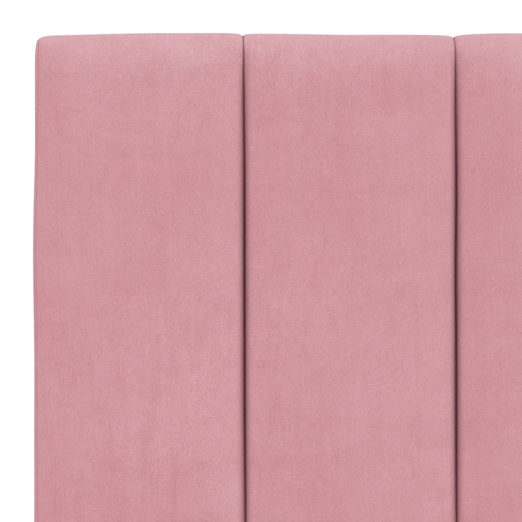 Bedframe zonder matras "Hanko" fluweel roze 180x200 cm is nu te koop bij PeponiXL, paradijselijk wonen!