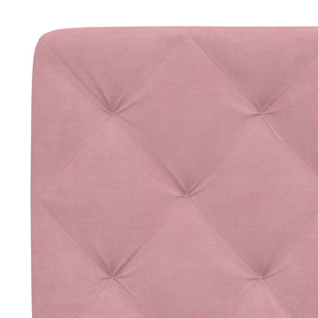 Bedframe zonder matras fluweel roze 90x190 cm is nu te koop bij PeponiXL, paradijselijk wonen!